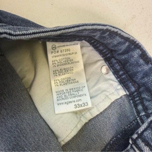 AG Adriano Goldschmied Everett Slim Straight Jeans 33x33 AG-ED Denim - Picture 7 of 9